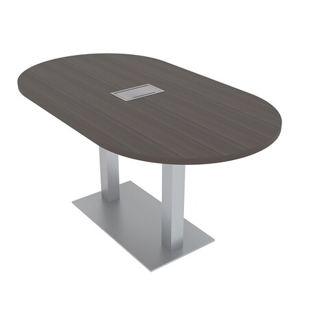 Skutchi Designs 33.5 in W, 59.5 in L, 29 in H, Engineered Wood Top, Brown HAR-RAC-34X60-DOU-ELEC-XD1025